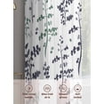 thumbnail image 6 of Green Grey Botanical Sheer Curtains 108 Inch Length 2 Panels Set Window Treatments, Watercolor Spring Floral Summer Leaf Rod Pocket Semi Curtains for Living Room/Bedroom/Kitchen Décor, 104"W x 108"L, 6 of 7