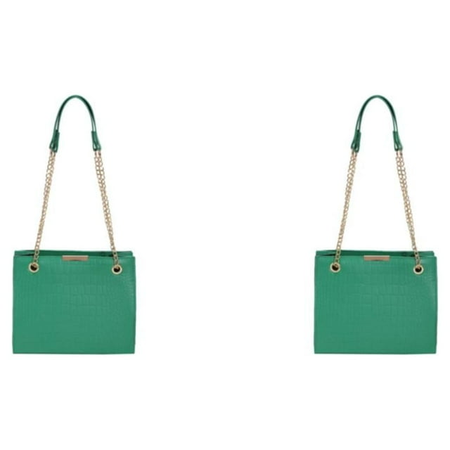 Transemion Wide Application Crossbody Bags Fashionable And Versatile Made With PU Nice green 2Set