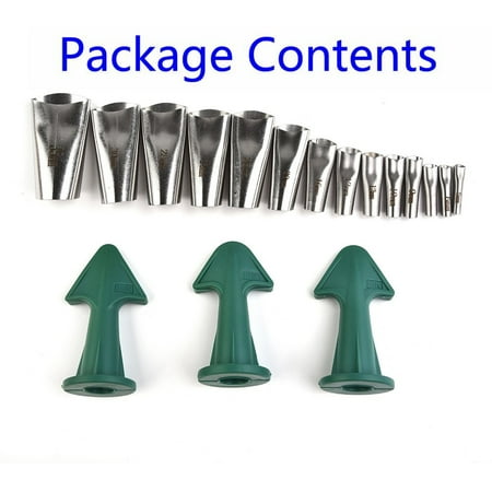 

45° Muzzle Sealant Nozzle Caulking Finisher Scraper Tools Sealing 17 Pcs