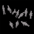 thumbnail image 4 of Model People Figures Scale 1:200 Pack of .300pcs White Assorted Style, 4 of 8