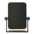 thumbnail image 2 of MacLuu Industrial Black Metal Pipe Hanging Wall Mirror with Shelf 24" x 29" - Black-Rectangle, 2 of 5