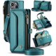 thumbnail image 1 of funda para iPhone 13 Pro, Funda para teléfono tipo Billetera Cruzada con Soporte de Bloqueo RFID, Ranuras para Tarjetas de Carga Inalámbrica Anticaídas, Bandolera de Cuero PU, Correa Ajustable, 1 of 9