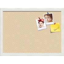 PinPix ArtToFrames 19x13 Custom Cork Bulletin Board    Poster Board Has a Fabric Style Canvas Finish, Framed in Satin White Frame (PinPix-263)