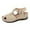 Beige, variant on Sandals for Women Leather Closed Toe Design with Low Wedge Heel Supportive Walking Shoes for Daily Wear with Jeans and Casual Outfits,Beige,6.5