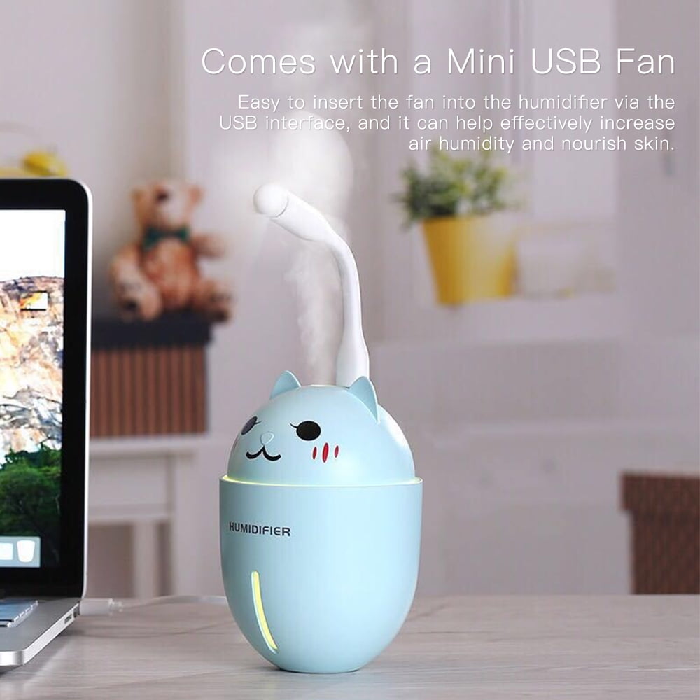 3 in 1 Multifunctional Portable Mini Humidifier Cute Cat Shape USB