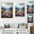 thumbnail image 4 of Designart "Mountain'S Violet Floral Tranquility I" Violets Floater Framed Wall Art Prints, 4 of 5