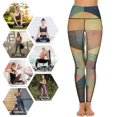 thumbnail image 5 of Women's High Waisted Yoga Leggings with Pockets，Colored Grid Geometry，Tummy Control Non See Through Workout Athletic Running Yoga Pants, 5 of 6