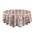 thumbnail image 5 of Doll Princess Pattern Round Tablecloth 60"x60",Wrinkle Wipeable Table Cloth for Kitchen Dining Room Picnic Patio Party, 5 of 6