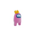 thumbnail image 3 of Peluche YuMe Among Us de 30 cm rosa con accesorio de corona, 3 of 7