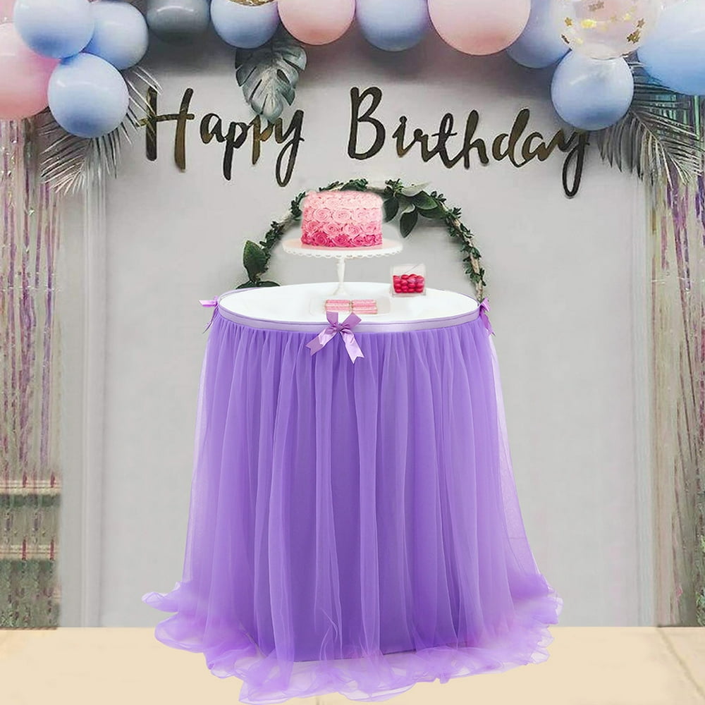 Siaonvr Table Skirt Wedding Birthday Party Dessert Table Decoration
