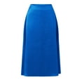 thumbnail image 5 of Skirt for Women Midi Length High Waist Solid Color Satin Dress Zipper Elegant Skirt Casual Trendy Womens Skirts, 5 of 6