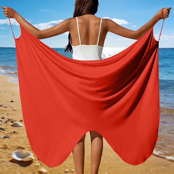 Playa de las Mujeres Cubre-Ups Sarong con Cintura Ajustable Y Diseño Drapeado Transparente, Gasa Ligera para Vacaciones en el Resort