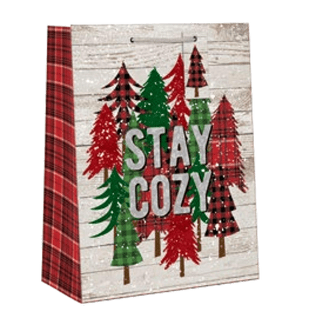 Paper Images 2Pack Accented Farmhouse Giftbag - - Stay Cozy - / Large