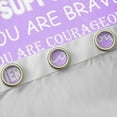thumbnail image 2 of Manfei Romantic Love Heart Black Out Curtains for Teens, Purple Anniversary Curtains Pack of 2 (42x63 Each), Inspirational Quotes Bedroom Curtains, Black Out Curtains Home Decor, 2 of 6