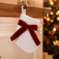 thumbnail image 6 of Mini Christmas Stocking Ornaments Small Velvet Christmas Socks with Bow Xmas Tree Hanging Decor for Holiday Party Home Fireplace Mantel Decoration, Set of 1 Miniature Stocking, 7.5 X 5.9 In, 6 of 8