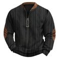 thumbnail image 1 of Tricot Imprimé Numérique 3D Automne Hiver 2024 Mode Décontractée pour Hommes Demi-Fermeture à Glissière Col Rond Sans Capuche Confortable Élégant, 1 of 2