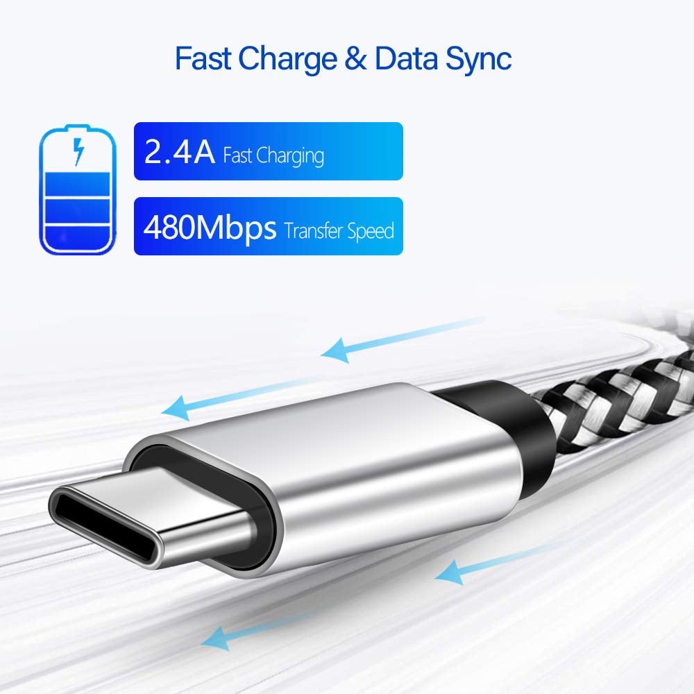 Red LG HTC High Speed 10Gbps USB 3.1 Nylon Braided Data Transfer Lead Fast Charging Cord Compatible with Samsung Galaxy S10/ S9/ S8 Plus Note 9/8 ULTRICS USB Type C Cable 1M Google Pixel