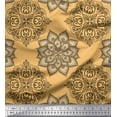 thumbnail image 1 of Soimoi Cotton Voile Fabric Floral Mandala Print Fabric by the Yard 56 Inch Wide, 1 of 1