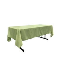 LA Linen Polyester Poplin Rectangular Tablecloth, 60 by 102-Inch, Sage