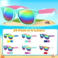 thumbnail image 2 of Mocoosy 24 Pack Kids Sunglasses Bulk, Neon Retro Sunglasses with UV400Protection, Summer Pool Party Favors Beach Luau Graduation Party Supplies Birthday Goody Bag Stuffers for Boys Girls Age 4-8 8-12, 2 of 7