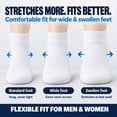 thumbnail image 3 of Diabetic Socks for Men & Women| Non-Binding Loose Fit | 5 Pairs Ankle - Breathable Mesh Fabric All-Day Comfort,Size 10-13, 3 of 6