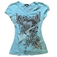 thumbnail image 2 of Gothic Tops for Women Vintage Crewneck Basic Casual Tshirts Short Sleeve Y2K Summer Slim Fit Fashion Tees, 2 of 5