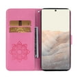 thumbnail image 7 of Wallet Case For Google Pixel 6, Embossed Owl Bling Diamond Premium PU Leather [Folio Flip][Kickstand][Card Slots][Wrist Strap][Kickstand]Phone Cover For Google Pixel 6, Pink, 7 of 7