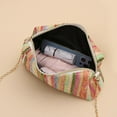 thumbnail image 2 of Colorful Straw Bag Women Woven Beach Bags Rainbow Pattern Shoulder Bag Spring Summer Purse, 2 of 5