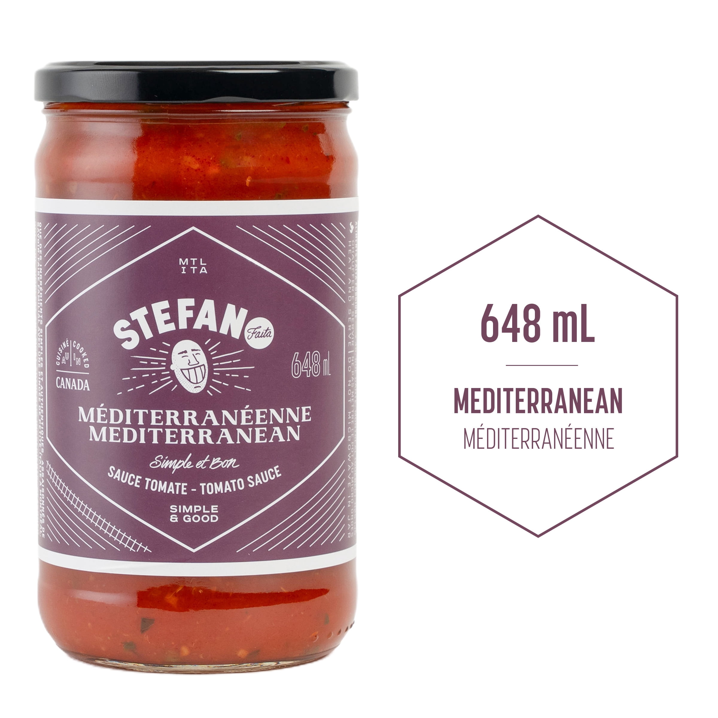 Sauce pour pâtes méditerranéenne Stefano, 648 mL