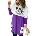 thumbnail image 2 of MOUSYA Halloween Shirt Dress Women I Smell Children Print Long Sleeve Tops Color Block Sweatshirt with Pockets, 2 of 5