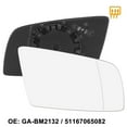 thumbnail image 2 of Right Passenger Side RH for BMW 550i 525i 528i Mirror Glass w/ Backing Heated US, 2 of 9