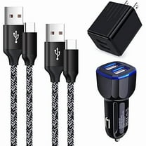 Fast Charger Type C Charging Block USB Wall Plug Android Phone Fast Car Charger Adapter C Type Charging Cable 3FT 6FT for Samsung Galaxy S25 S24 S23 S22  S22 Ultra S21 FE S20 S10 A10e A11 A12 A13 A21