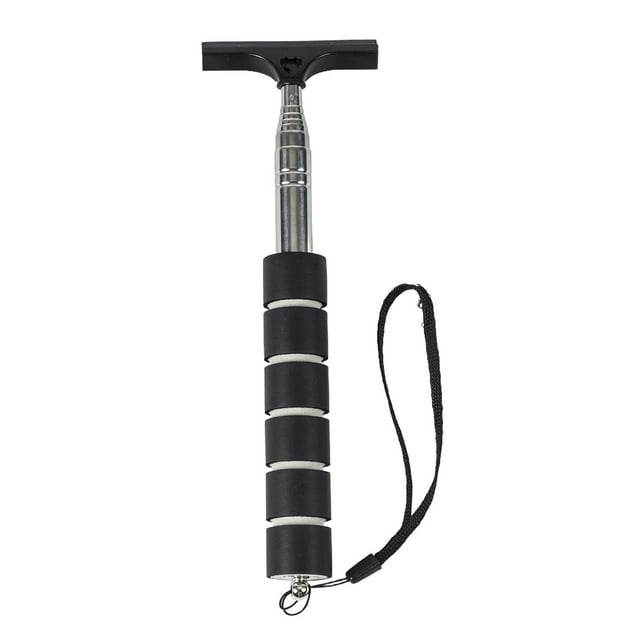 Shengyu Raclette de Nettoyage de Miroir Auto Manche Long pour Nettoyer la Porte en Verre de la Douche Noir 21-98cm Rétractable
