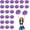 Black+Purple, variant on 24 PCS pom poms Cheerleading,13.8inch for Sports Teams, Dance Training, and Party Celebrations with Handle