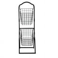 thumbnail image 3 of FixtureDisplays® 11 X 11 X 33" Black 2-Tier Metal Market Basket Display Rack for Stores, Kitchen, Home 16787-2, 3 of 3