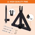thumbnail image 2 of 3 Point Hitch 2" Receiver,Receiver Tow Drawbar 3 Point Hitch Adapter for Category 1 Tractors, Kubota, BX, LM25H, WLM Tractor, NorTrac, Yanmar, Kioti, Farm Equipments, 2 of 8