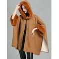thumbnail image 2 of ZhangBaoLin Women Shawl Wrap Cardigan Poncho Cape Open Front Thick Wool Coat, 2 of 6