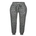 thumbnail image 2 of CHUANK Womens Leopard Drawstring Elastic Waist Sports Lounge Pants with Pockets, 2 of 4