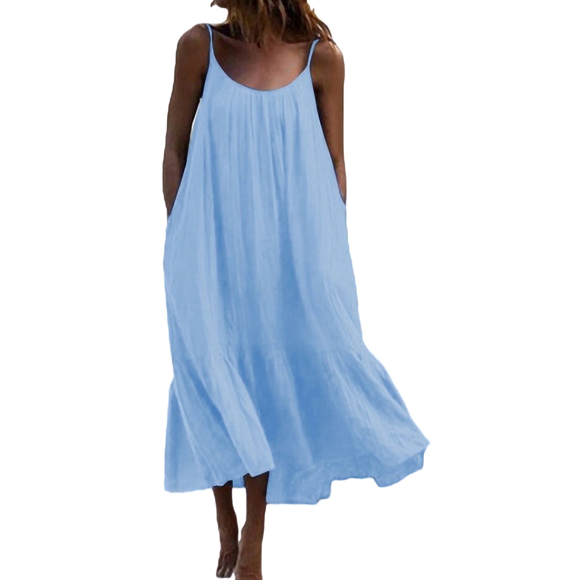 Blue maxi dress summer hotsell