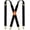 Black, variant on Snap Hook Suspenders for Men for Belt Loop Retro Suspenders Adjustable