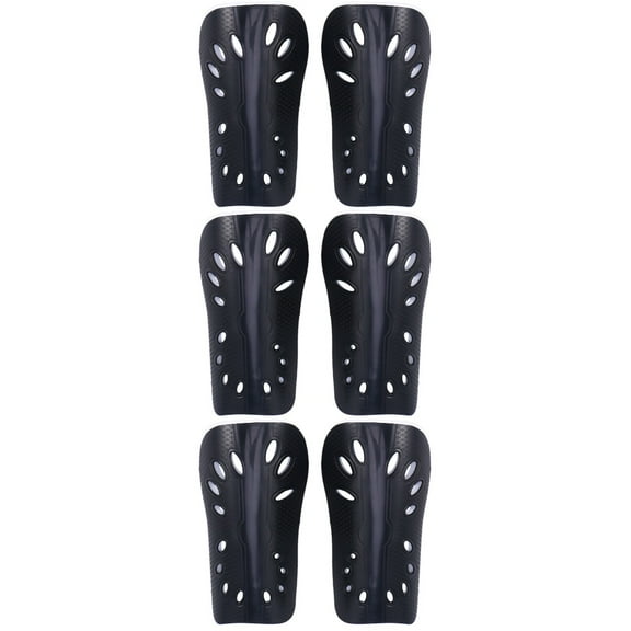 3 Pairs Breathable Calf Guard Gear Soccer Shin Guards Child Black