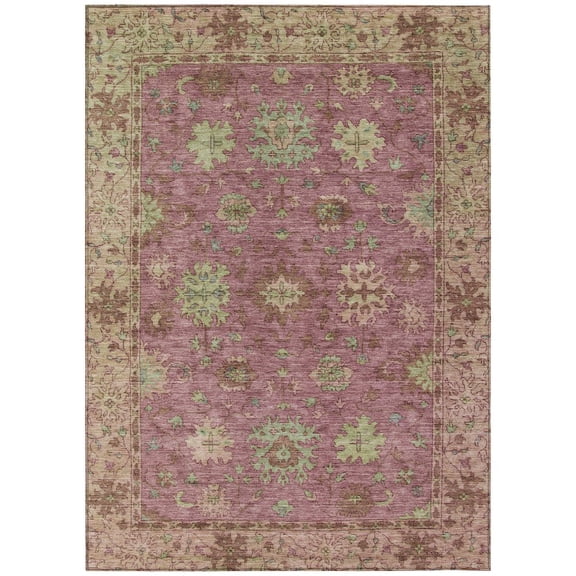 Dalyn Rugs Machine Washable Indoor/Outdoor Chantille ACN2052 Pink 2'6" x 3'10" Rug