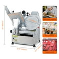 thumbnail image 2 of 2025 New Meat Slicer, Commercial Meat Slicer 550W, Electric Food Slicer with 12" Carbon Steel Blade For Shop Restaurant Home Use 0-14mm Adjustable Slicing Thickness Sliver, 2 of 7