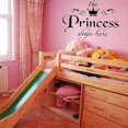 thumbnail image 4 of Princess Sleeps Here DIY Removable Girls Bedroom Wall Sticker Decals, 4 of 6