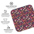 thumbnail image 3 of Lsque Apricot color Skull flower Pattern 4" Drink Coasters Set of 4, PVC Leather Absorbent Coasters, Table Coaster Set Decorative Coffee Cup Coasters Housewarming Gift -Square, 3 of 6