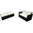 thumbnail image 2 of vidaXL 2 Piece Garden Lounge Set with Cushions Poly Rattan Black, 2 of 5