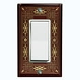 thumbnail image 1 of Metal Light Switch Plate Cover Elegant Victorian Floral Frame Burgundy FRA062, 1 of 13