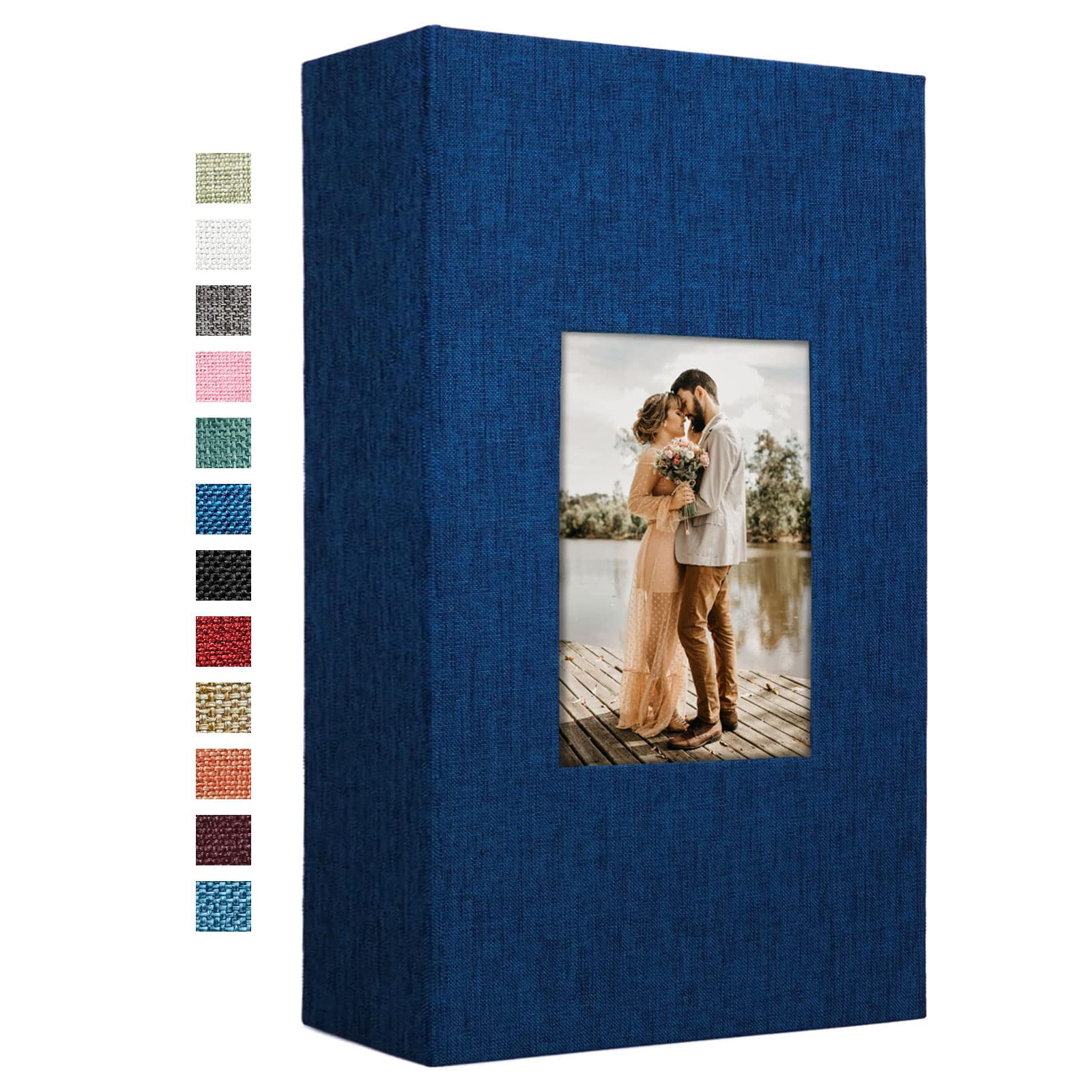 Vienrose Linen Photo Album 420 Pockets for 4x6 Photos Fabric Cover