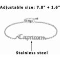 thumbnail image 2 of Constellation Anklet Adjustable Zodiac Sign Anklet Bracelet Stainless Steel Astrology Link Anklet for Women Girls Birthday Gifts - -, 2 of 4