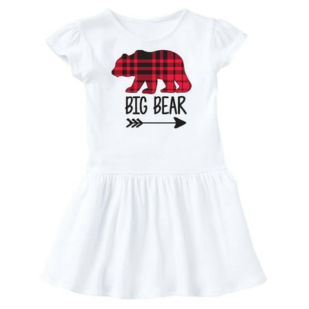 

Inktastic Plaid Big Bear with Arrow Gift Toddler Girl Dress
